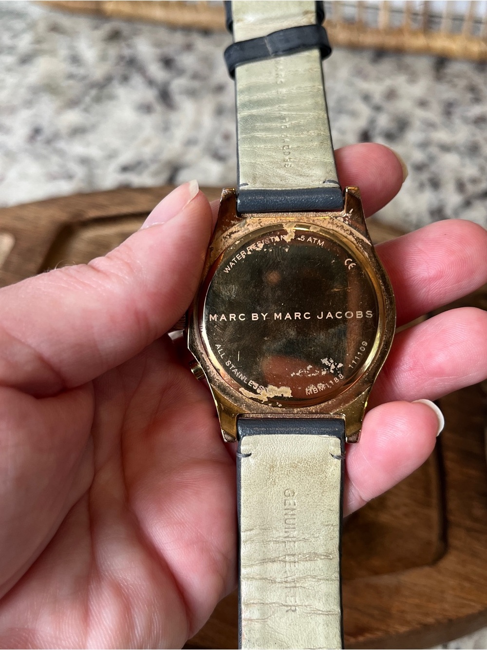 Marc Jacobs Rose Gold-Tone Watch with Black Leather Strap - Picture 4 of 9
